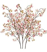 Uieke Silk Cherry Blossom Branches, 40.5in Artificial Cherry Blossom Flowers Long Stems Fake Flow...