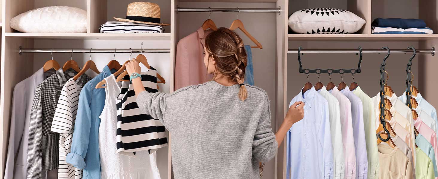 hangers space saving magic hangers dorm room essentials closet organizer