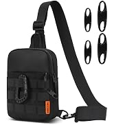 Peicees Small Anti Theft Sling Bag for Men, Tactical Inspired Waterproof EDC Mini Crossbody Chest...