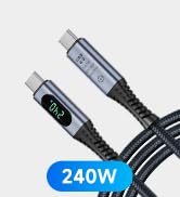 SOOPII USB 4 Cable with LED Display, Supports 8K Video, 40 Gbps Data Transfer, 240W USB C to USB ...