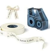 NIIMBOT N1 Satin Ribbon Label, 14mmx5.1m Pink Satin Ribbon, N1 Label Printer Ribbon for Gift, Wed...
