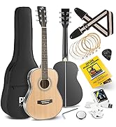 Acoustic Electric Guitar ¼ Scale 30” Steel String Spruce Wood w/Gig Bag, 4-Band EQ Control, Clip ...