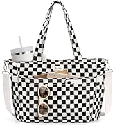 Bagstellar Corduroy Tote Bag for Women, 17 Pockets Laptop Work Tote Bag Lightweight Teacher Nurse...