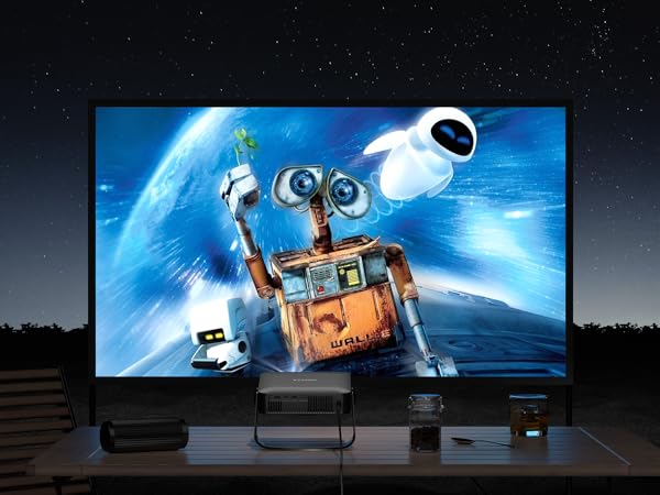 outside projector