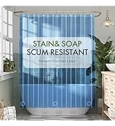 Bathway Shower Curtain Liner, Clear Shower Curtain Liner 72x72 PEVA Waterproof Shower Curtain Lin...