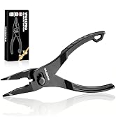 WORKPRO 4.7 Inch Long Nose Slip Joint Pliers, High-Toughness Alloy Steel Adjustable Pliers with T...