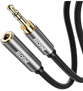 REOFINE Headphone Extension Cable 5ft-(No Mic Support) 3.5mm Extension Cable Nylon Braided Male t...