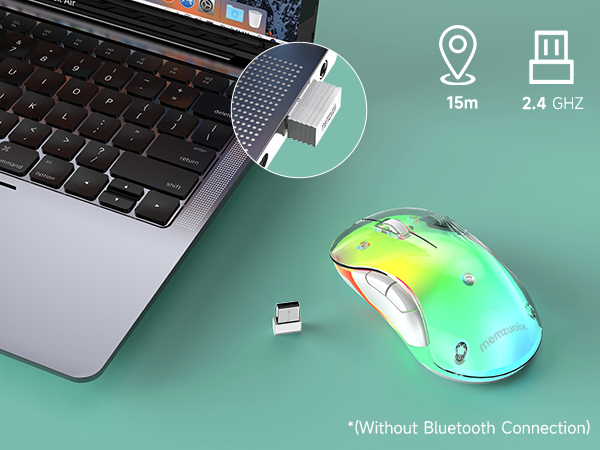 wireless mouse/rechargeable mouse/RGB wireless mouse green