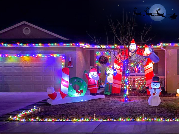solar christmas lights outdoor