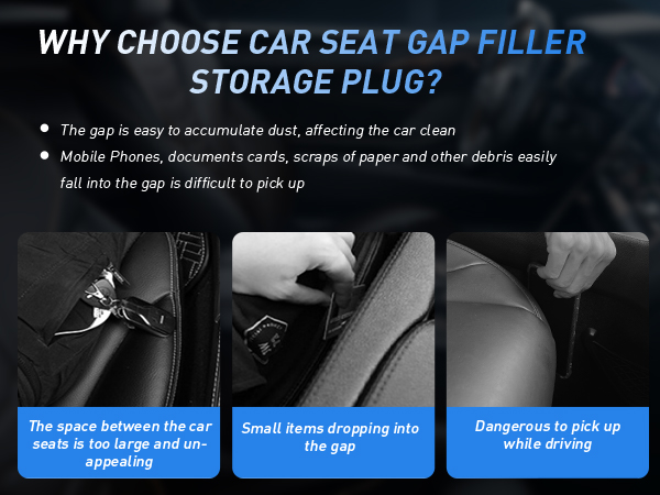 seat gap filler between your car or truck seat and center console