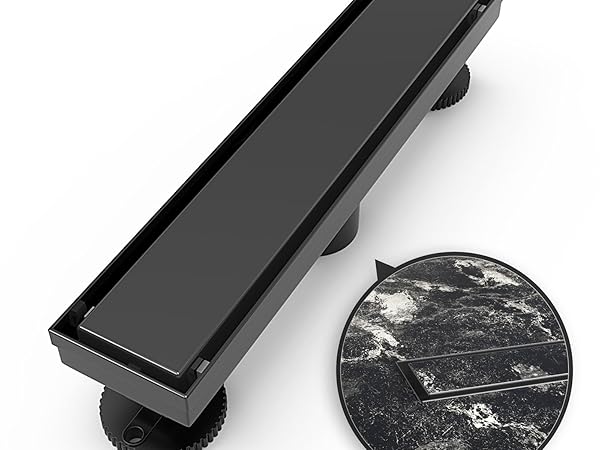 black shower drain