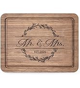 Craftique Wedding Gifts for Couples 2025, Bridal Shower Gifts- Walnut Wood Cutting Board Engraved...