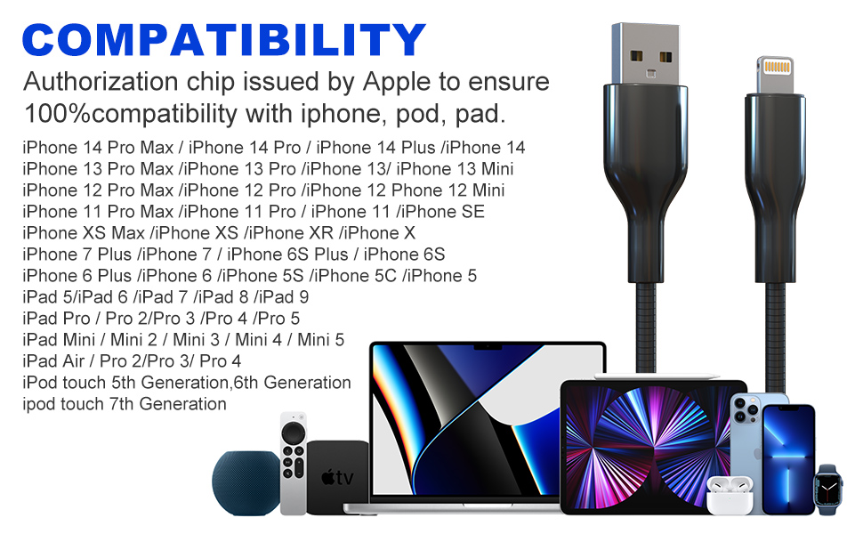 metal iphone charging cable