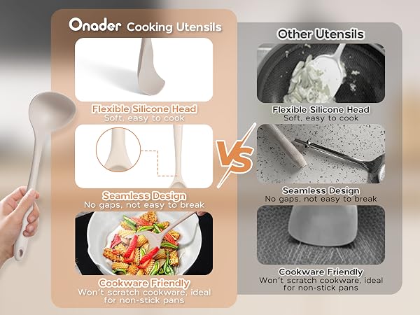 silicone utensils set for cooking