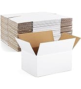 Eupako 8x6x4-Small-Shipping-Boxes-30-Pack-White-Corrugated-Box-Mailers, Cardboard Boxes for Packa...