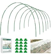 Joyhalo 36pcs Garden Hoops for Raised Beds, Garden Mesh Netting Kit with 10x20 Ft Net, Bird & Cic...