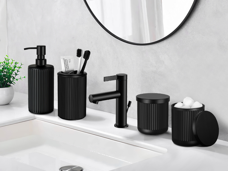 matte black bathroom accessories
