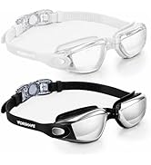 Vorshape Swim Goggles 2 Pack Anti Fog Swimming Goggles, No Leaking UV Protection Pool Goggles for...