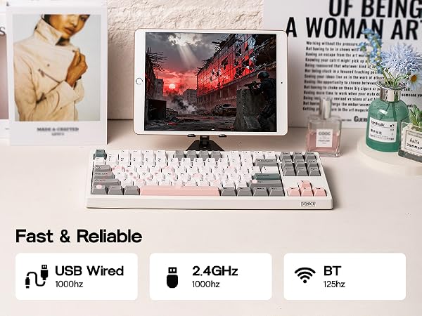 EPOMAKER TH87 Wireless Mechanical Keyboard with 10000mAh Battery