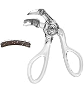 Casbomy Eyelash Curler with Silicone Replacement Pads, Cute Eyelash Curler for Women, Clear Grey