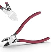 KATA 6 Inch Flush Cut Wire Cutters, Heavy Duty Side Cutters with Safety Cap, Spring Loaded Ergono...