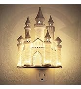 JandCase Night Lights Plug into Wall,3D Printed Castle Night Light,3000K Plug in Nightlight with ...