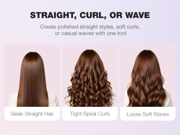 Straighten, Curl & Wave With One Tool