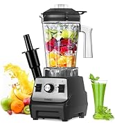 OMMO Blender 1800W, Professional High Speed Countertop Blender with Stainless Steel Blades, 60oz ...