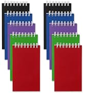 Hooqict 10 Pack Small Pocket Notebook Bulk Mini Notebooks Party Favors Small 3x5 Spiral Notepads ...
