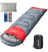 BISINNA Sleeping Bag with Pillow - 4 Season Backpacking Sleeping Bag Lightweight Waterproof Warm ...