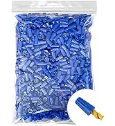 1000 Pcs Blue Wire Caps Electrical Wire Connector Screw Nuts Terminal (AWG 22-14)