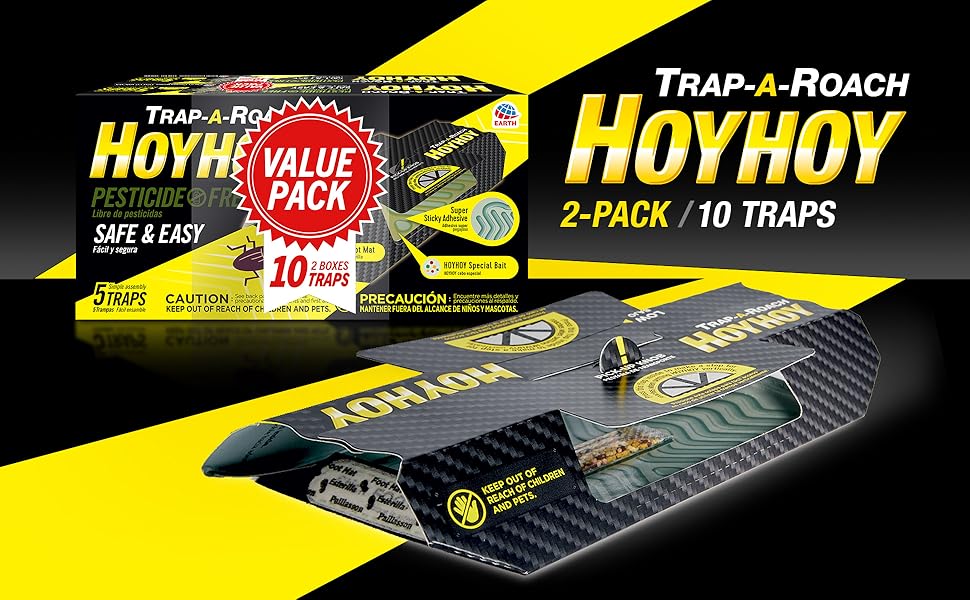 HOY HOY TRAP-A-ROACH 2 Packs / 10 Traps