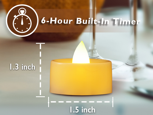 timer tea lights candles battery operated