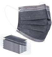 Borje Grey Disposable Face Mask 100 Pcs Grey Face Masks 3 Ply Protection Masks