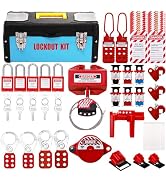 WUWEOT Lockout Tagout Kit, Electrical Safety Loto Kit Includes Clamp-On Circuit Breaker Lockout, ...