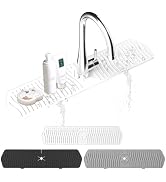 EBIGIC Kitchen Sink Splash Guard-24 x 5.8'' Ultrathin Silicone Sink Mat Splash Guard fit for Coun...