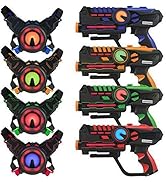 ArmoGear Laser Tag – Laser Tag Guns with Vests Set of 4 – Multi Player Lazer Tag Set for Kids Toy...