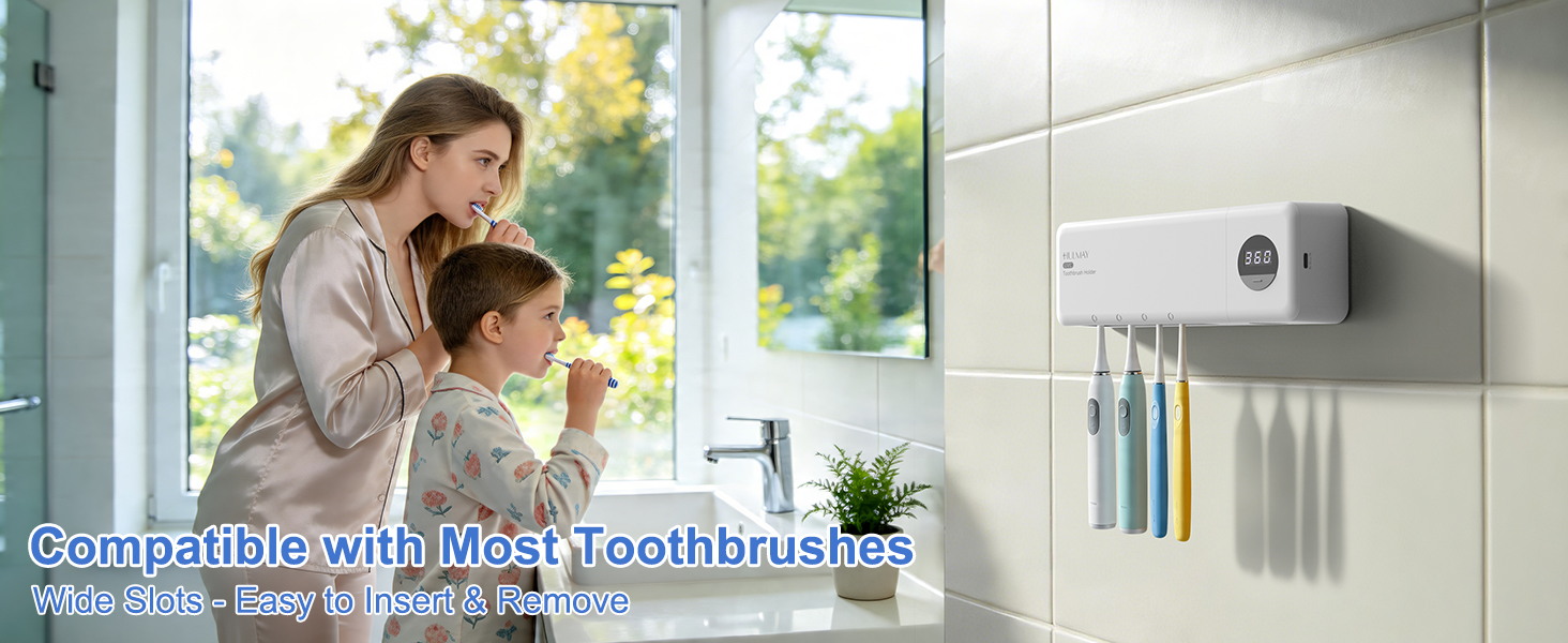 electric toothbrush holder for bathroom
