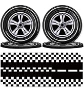T-Antrix 40 Pcs Race Car Plates And Napkins Party Supplies, Race Car Birthday Decorations Disposa...