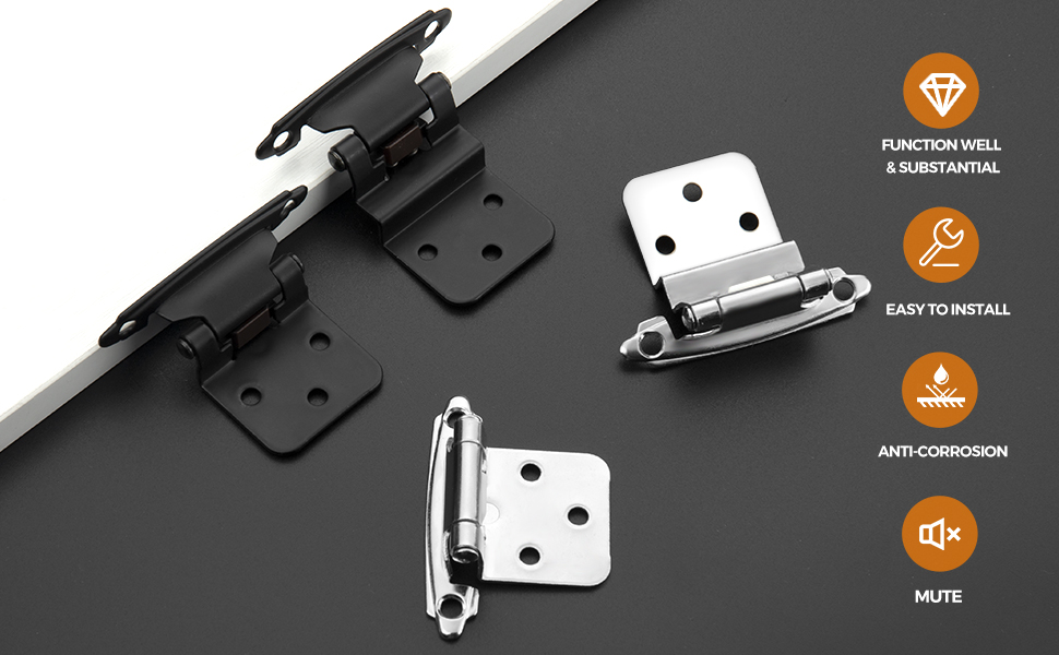 Ravinte Cabinet Hinges (1/2 inch overlay 3/8 inch overlay)