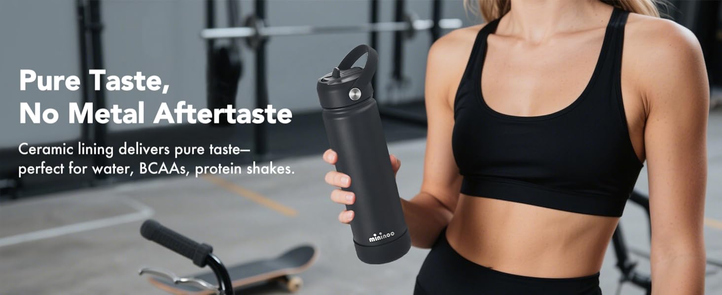 24oz ceramic lined water bottle