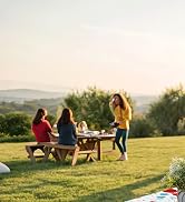 misaya Picnic Table Cover with Bench Cover, Waterproof Elastic Fitted Tablecloth for 6 Foot Table...