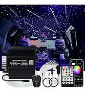 AKEPO 12W 550pcs Twinkle&240pcs Shooting Star 2-in-1 Fiber Optic Starlight Headliner Lights Kit, ...
