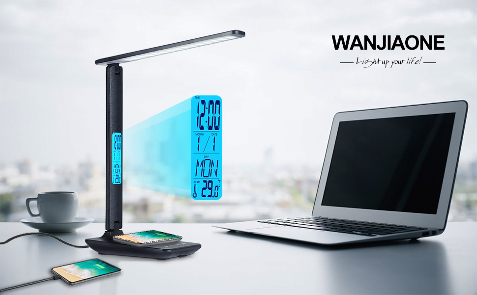 desk lamp office lamp study lamp reading lamp desk light wireless charger usb charging port