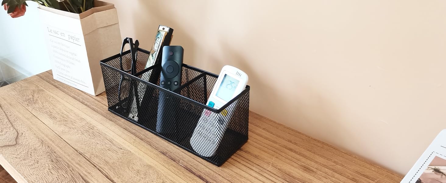 desk storage for glasses and remote control