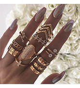 gold stackable rings set