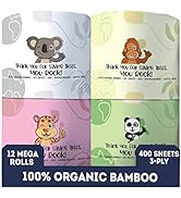 MOTHER EARTH Bamboo Toilet Paper - Ultra Soft & Strong 3-Ply Bath Tissue, 400 Sheets Per Roll, Hy...