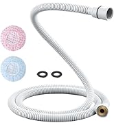 Kink-free Shower Hoses 59" Matte White for Hand Shower Hose Replacement, Flexible Handheld Tube, ...