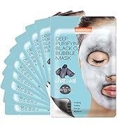 Purederm Deep Purifying Black O2 Bubble Mask Charcoal (10 Pack) – Bubble Face Sheet Mask for Puri...