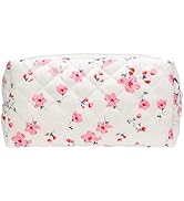PAZIMIIK Vintage Quilted Makeup Bag Cosmetic Pouch for Brushes Pencils and Travel Make Up Accesso...